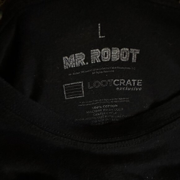 2016 Mr. Robot Loot Crate Exclusive F Society T-shirt Tee Size Large - Picture 2 of 3